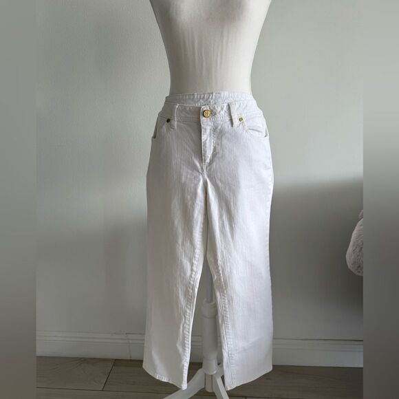 Tori Burch Classic boot cut size 14 white - Picture 1 of 4